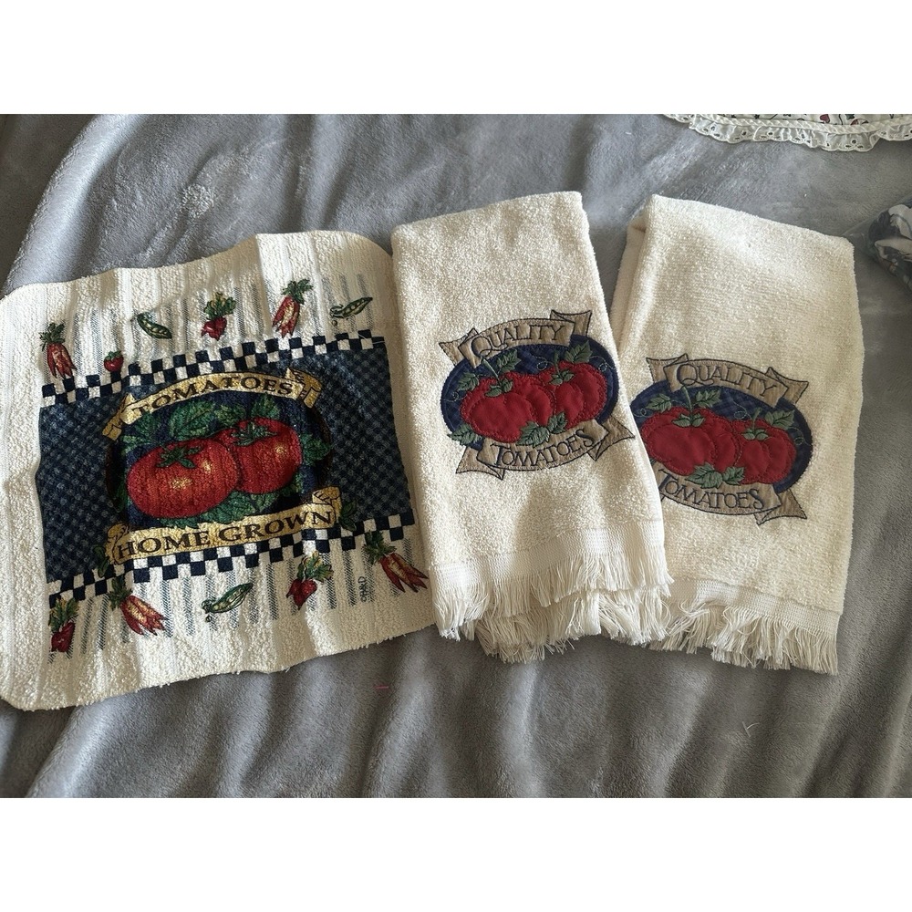 VTG B&D Country Tomatoes Home Grown - Set Of 3 (2 Hand Towels, 1 Washcloth)